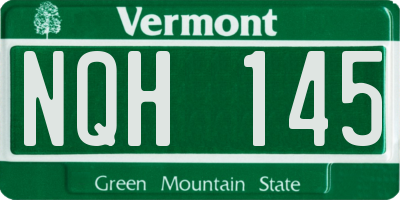 VT license plate NQH145