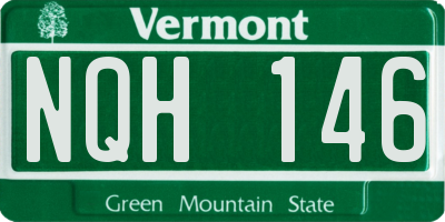 VT license plate NQH146