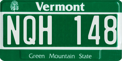 VT license plate NQH148