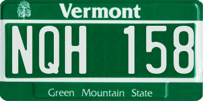 VT license plate NQH158