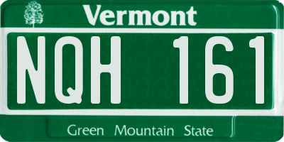 VT license plate NQH161