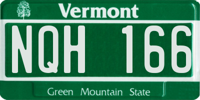 VT license plate NQH166