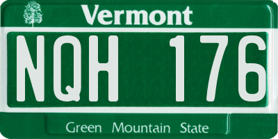 VT license plate NQH176