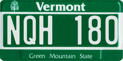 VT license plate NQH180