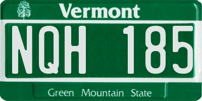 VT license plate NQH185