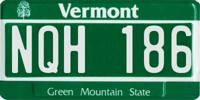 VT license plate NQH186
