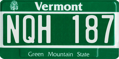 VT license plate NQH187