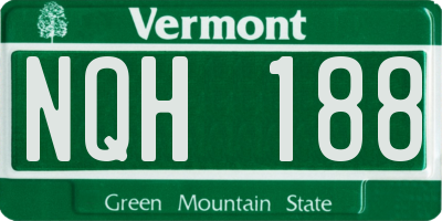 VT license plate NQH188