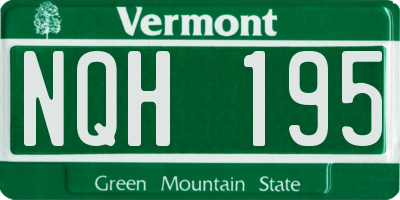 VT license plate NQH195