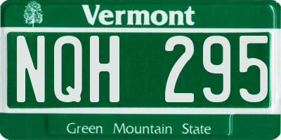 VT license plate NQH295