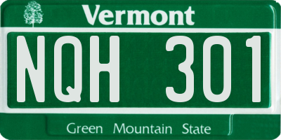 VT license plate NQH301