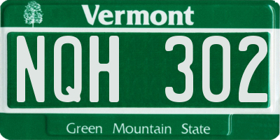 VT license plate NQH302