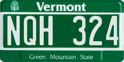 VT license plate NQH324