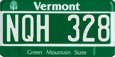 VT license plate NQH328