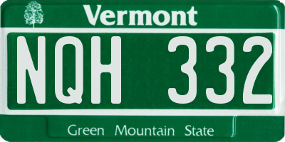 VT license plate NQH332