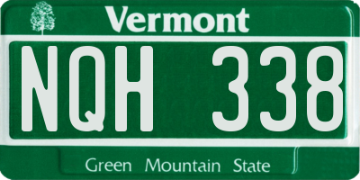 VT license plate NQH338