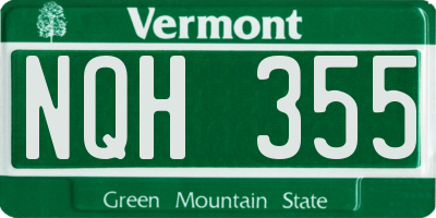 VT license plate NQH355