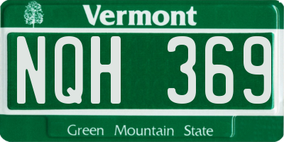 VT license plate NQH369