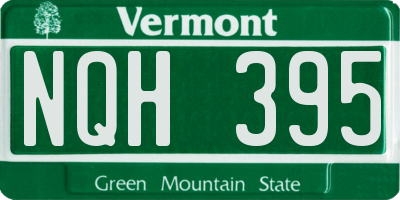 VT license plate NQH395