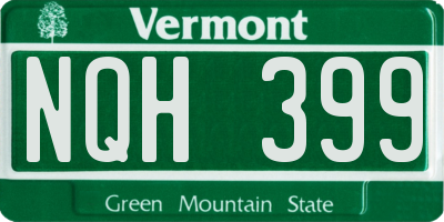 VT license plate NQH399