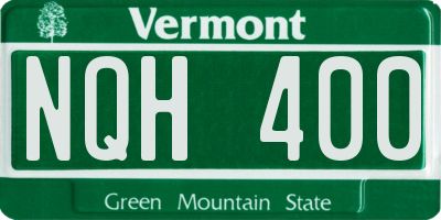 VT license plate NQH400
