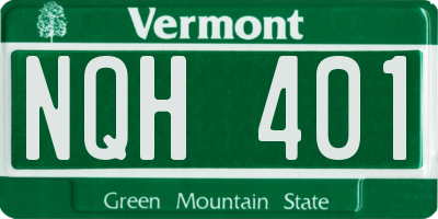 VT license plate NQH401