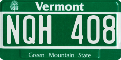 VT license plate NQH408