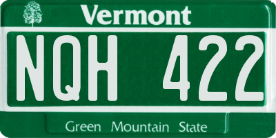 VT license plate NQH422