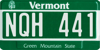 VT license plate NQH441