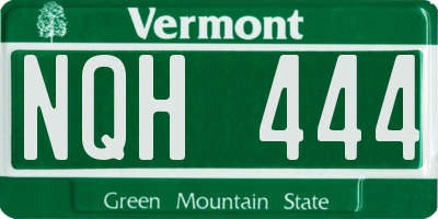 VT license plate NQH444