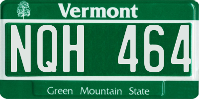 VT license plate NQH464