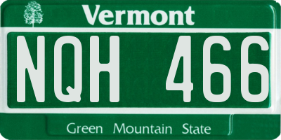 VT license plate NQH466