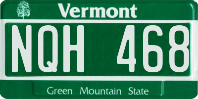 VT license plate NQH468
