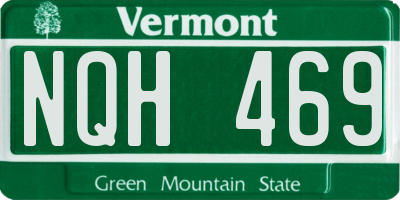 VT license plate NQH469