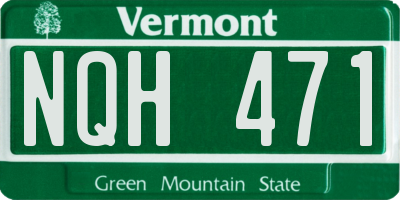 VT license plate NQH471