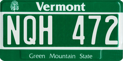 VT license plate NQH472
