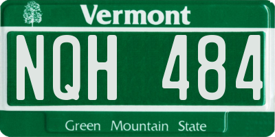 VT license plate NQH484