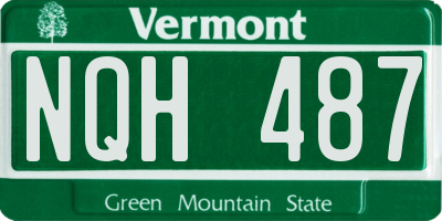 VT license plate NQH487