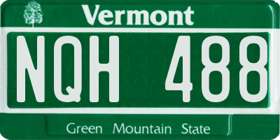 VT license plate NQH488