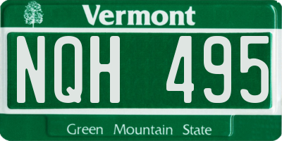 VT license plate NQH495
