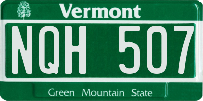 VT license plate NQH507