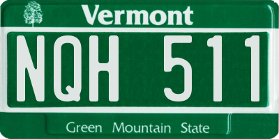 VT license plate NQH511