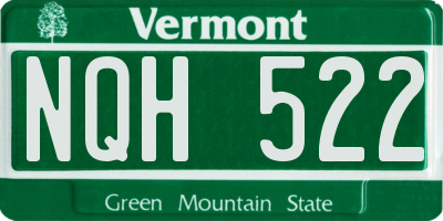 VT license plate NQH522