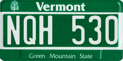 VT license plate NQH530