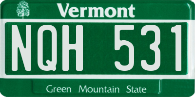 VT license plate NQH531