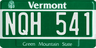 VT license plate NQH541