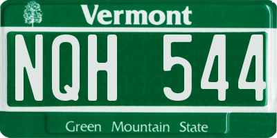 VT license plate NQH544