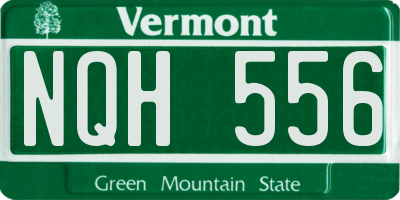 VT license plate NQH556