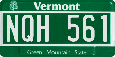 VT license plate NQH561