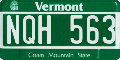 VT license plate NQH563